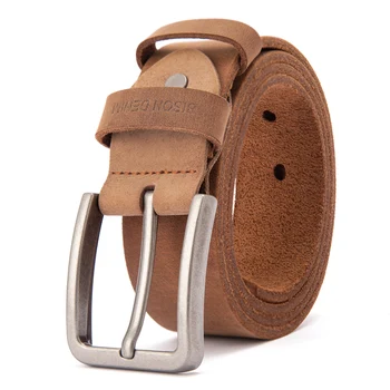חגורות רטרו של גברים של גברים רטרו באיכות גבוהה אבזם סיכת עור עור עור אמיתי משובח חגורה וינטג 'ינס חגורת עור