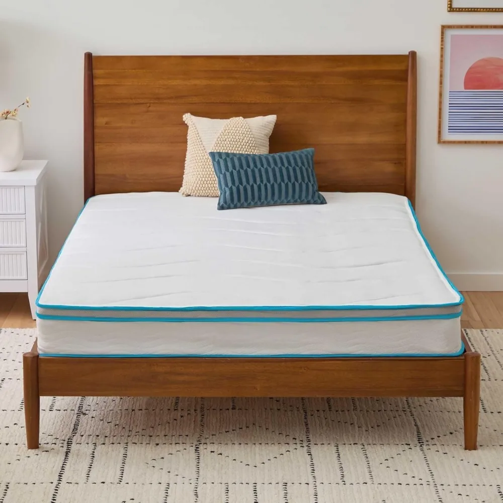 

Quality Comfort Memory Foam Mattress, 8 Inch Spring Hybrid Medium Firm Feel Mattress, Breathable Mattress w/Adaptive Support