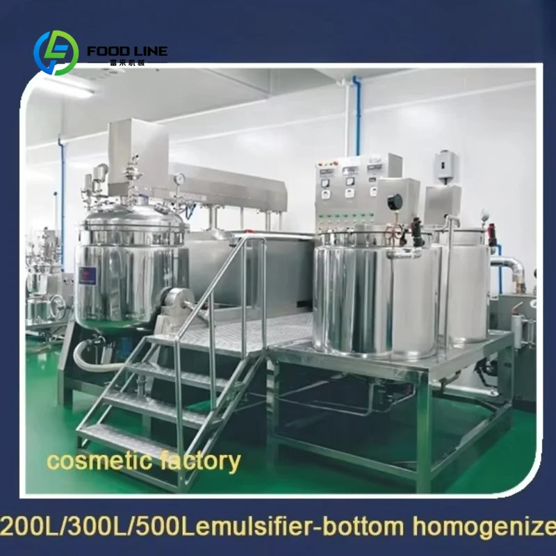 Customized 100-300L Vacuum Emulsifying Homogenizing Mixing Machine for Cosmetic Gel Lotion Cream