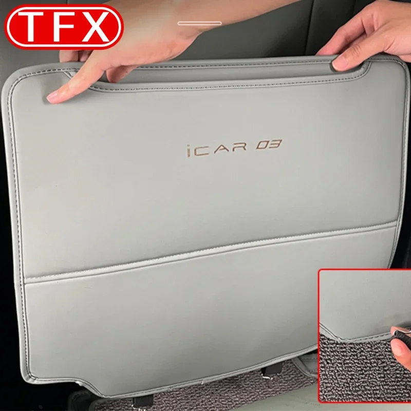 For Chery ICAR 03 Jaecoo J7 Car Styling Rear Seat Back Anti Kick Pad Interior Rear Seat Anti Dirt Protection Mat Accessories