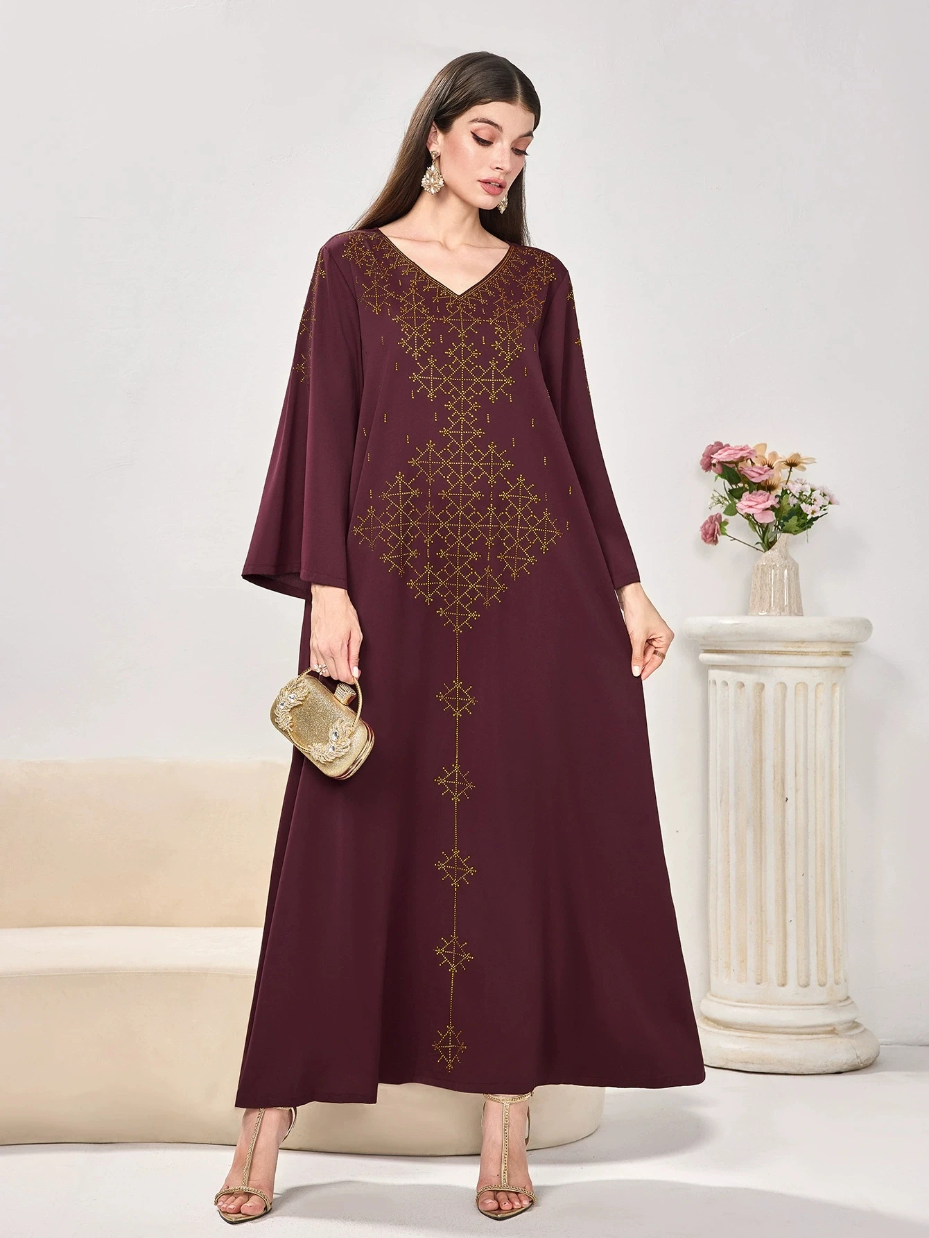 

Eid Turkey Muslim Women Embroidery Dress Kaftan Dubai Abaya Summer Arabic Islamic Clothing Dresses Abayas Robe Vestidos Caftan