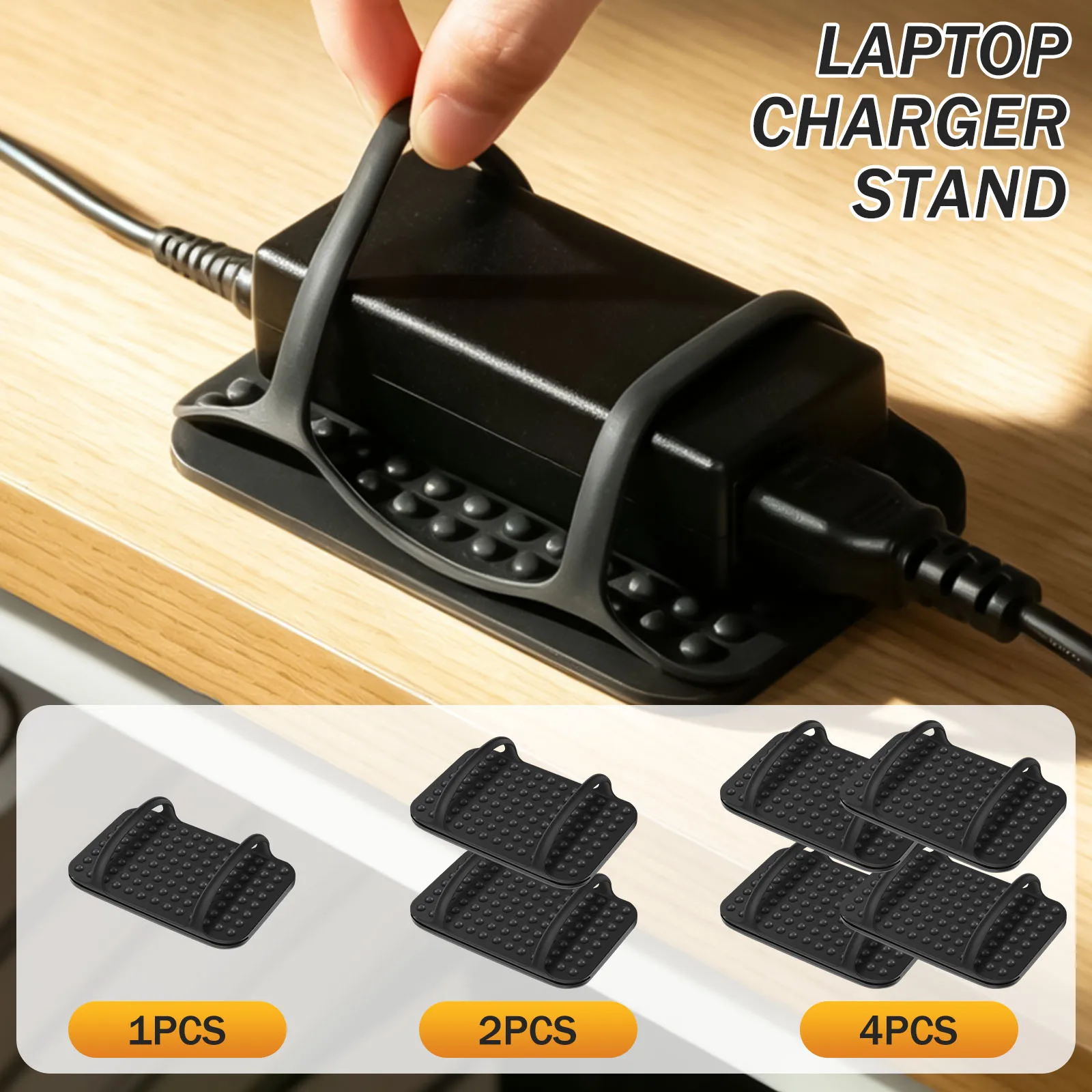 Silikon-Laptop-Ladegeräthalterung für Untertischmontage, Dockingstation und Netzteilhalterungskit – Detail 1