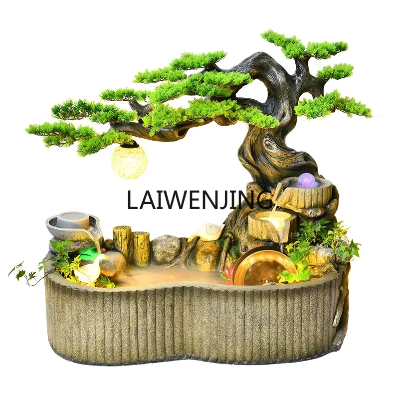 SGF large rockery flowing water fountain lucky feng shui wheel floor ornament