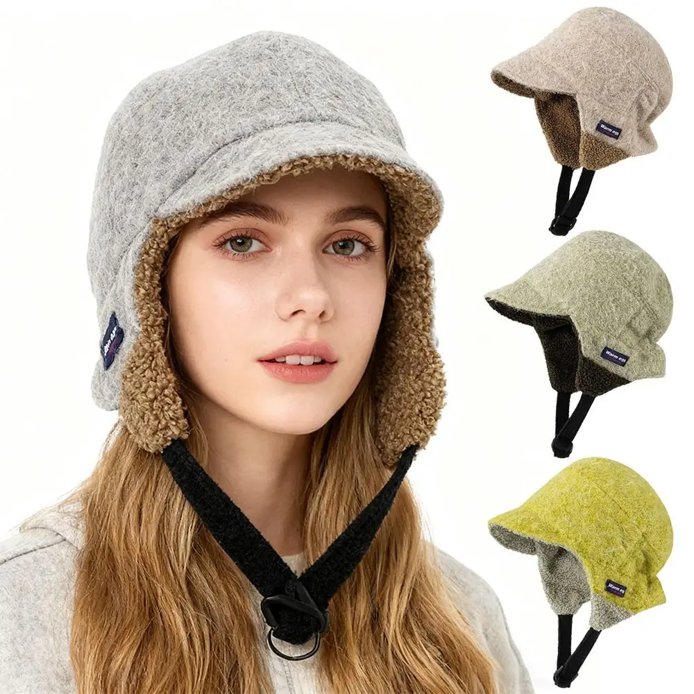 

Fashion Thickened Ear Protection Hat Windproof Thermal Fleece Cap Comfortable Cold Proof Warm Hat Skiing Activity