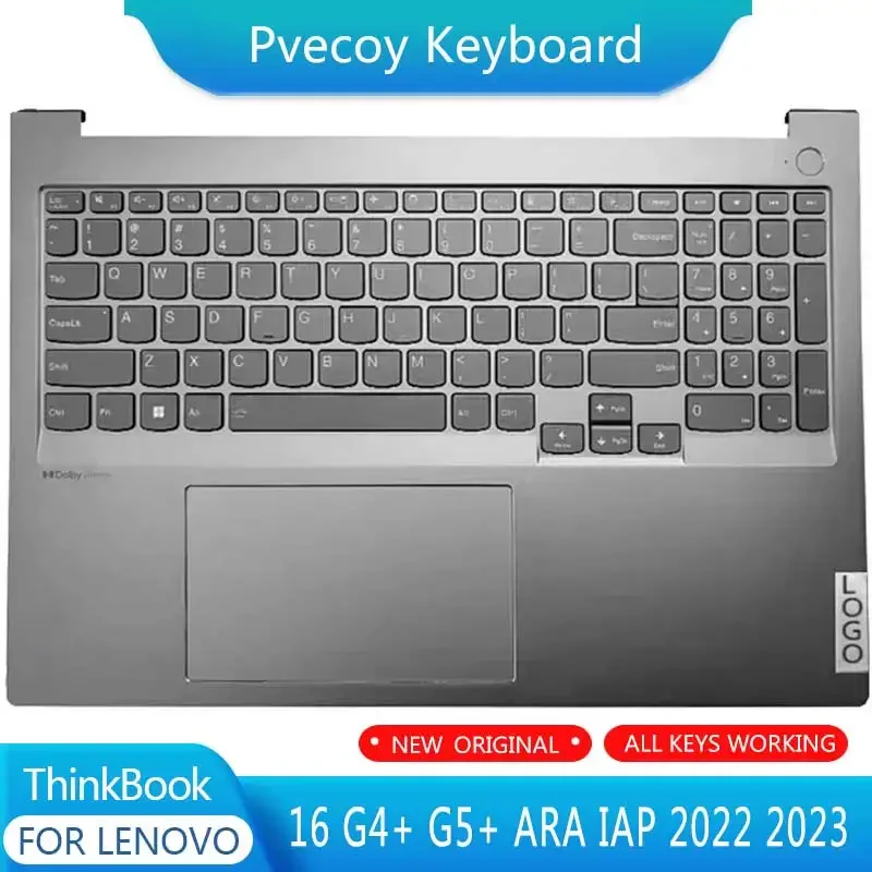 

New For Lenovo ThinkBook 16 G4+ G5+ ARA IAP 2022 2023 Laptop Palmrest Case Keyboard US English Version Upper Cover