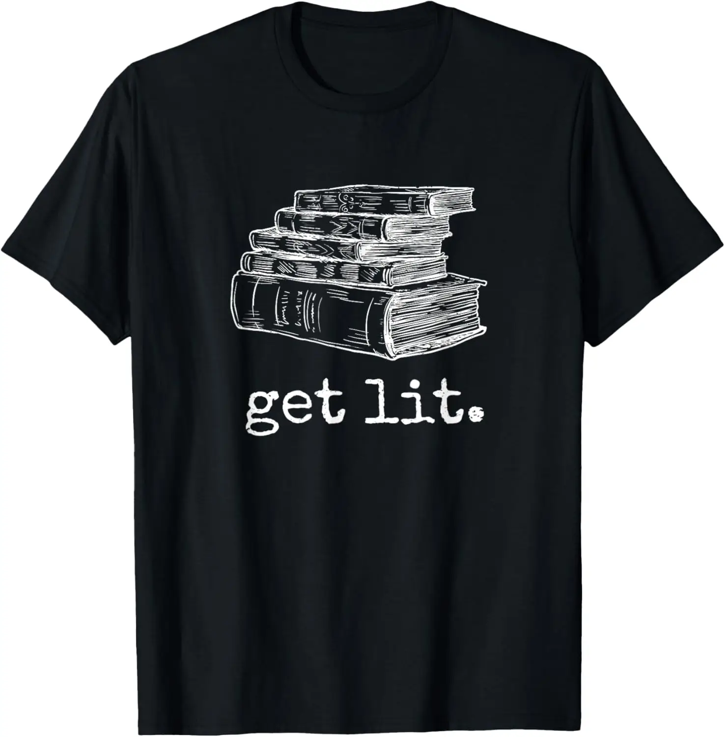 

Забавный мем Get Lit with Books — подарок для любителя книг, футболка для чтения
