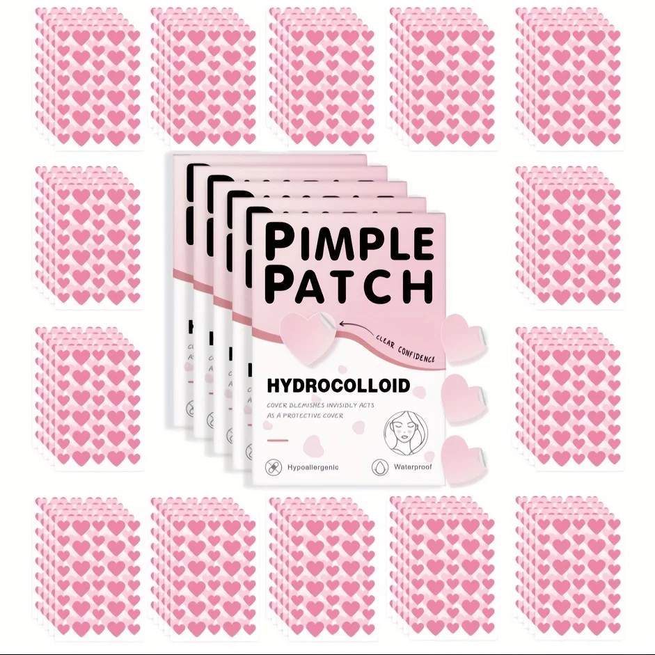 36pcs Count heart-shaped Star Shape Hydrocolloid Acne Patches, Pimple Covering Stickers, Gentle On Skin.
