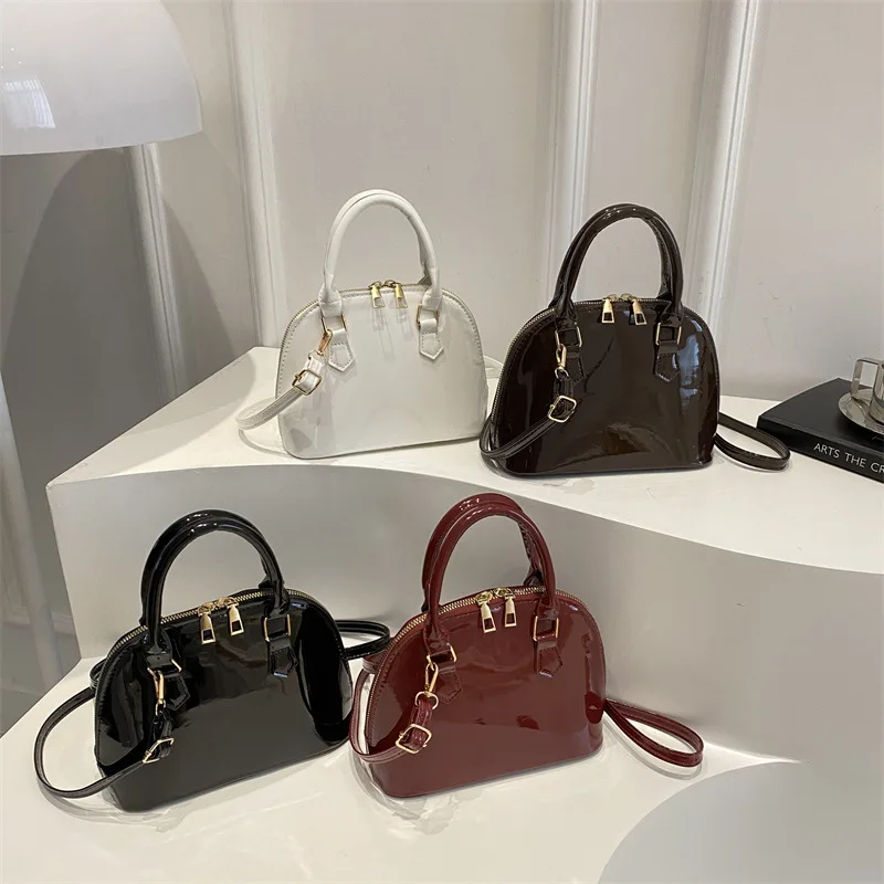 

Женская большая сумка из текстурированной кожи 2025 года, сумка через плечо с верхней ручкой, универсальная шикарная сумка, элегантная функциональная сумка