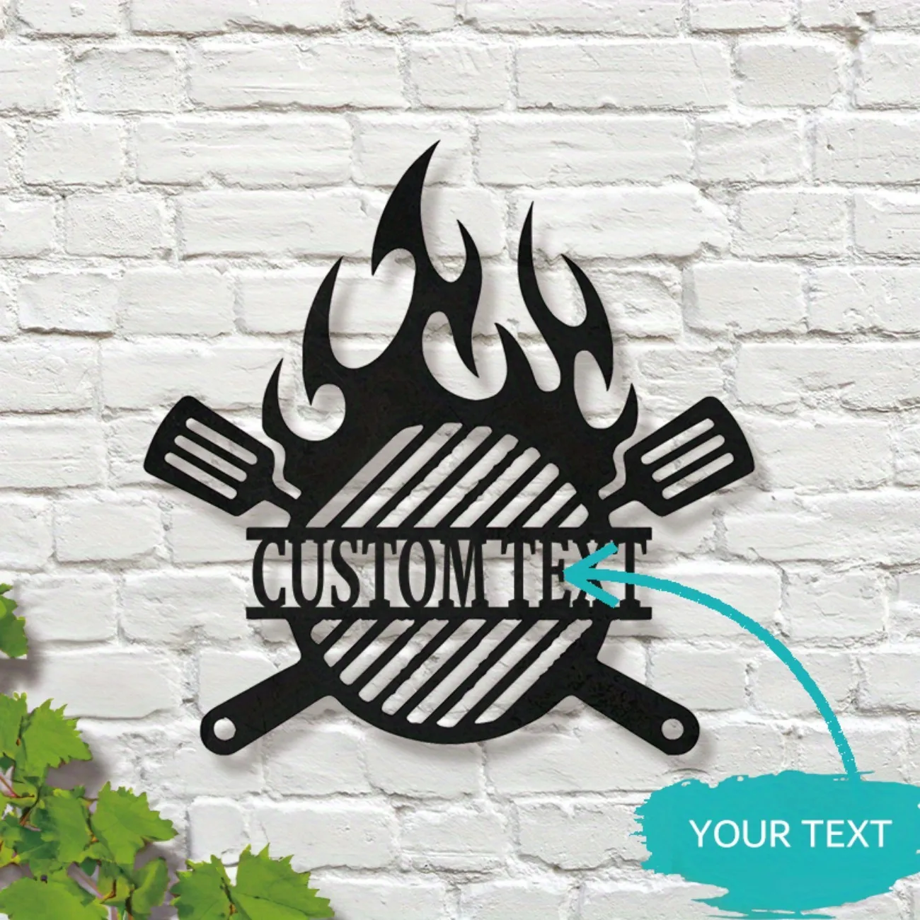 Personalisiertes Grill-Metallschild – ideales wandmontiertes Dekor für Küchen im Freien, perfektes Geschenk für Grillbegeisterte und Väter.
