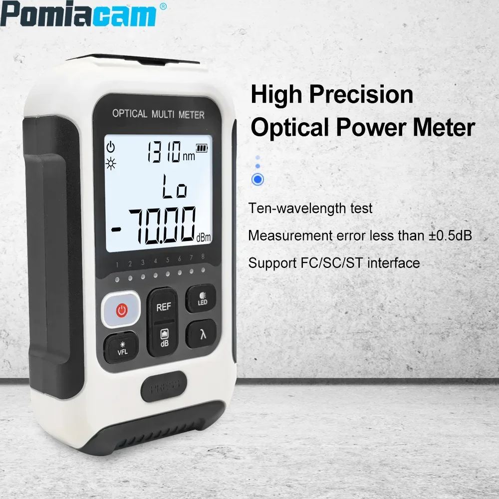 

TM570 Optical Power Meter Fiber Optic Failure Light Attenuation Tester Optic Cable Tester For SC/FC Connector With Led Lighting