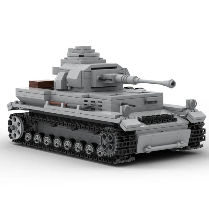 Modelo de tanque militar Moc, bloques de construcción, Panzerkampfwagen IV, tecnología Modular, regalos, juguetes de Navidad, conjuntos de bricolaje, montaje