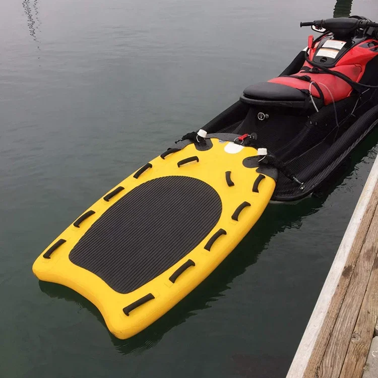 Traîneau de Sauvetage Gonflable en Tissu Jaune, Point de Chute, Petit Sauvetage, Planche pour Jet Ski