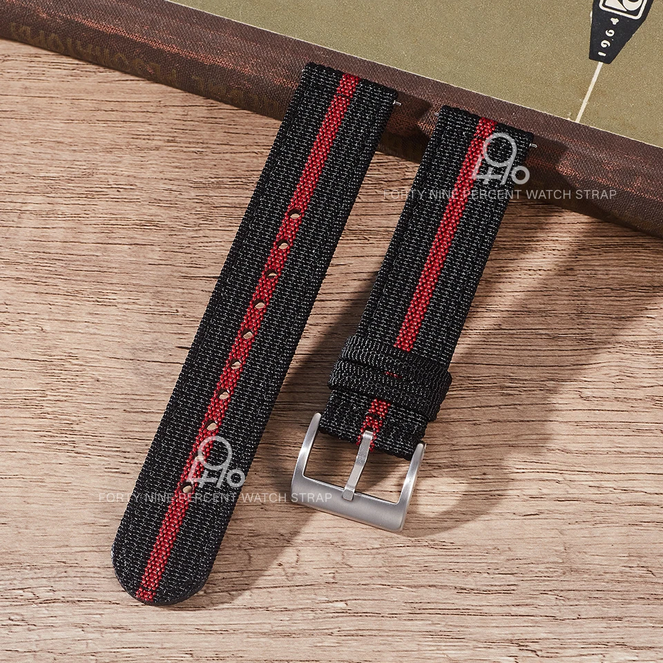 Schnellverschluss 18/19/20 mm Stoff-Uhrenarmband Herrenarmbänder 21/22/24 mm Zweiteiliges geripptes Nylon-Uhrenarmband für Seiko Omega-Uhren