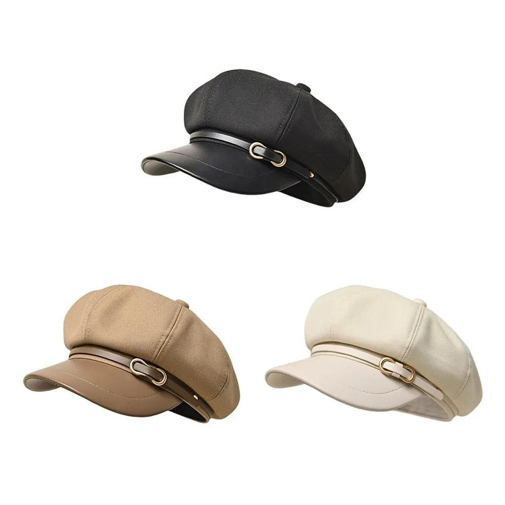 الرجعية بو الجلود موزع الصحف قبعة مثمنة بلون موزع الصحف قبعة الربيع الخريف قبعة محيط الرأس الكبير