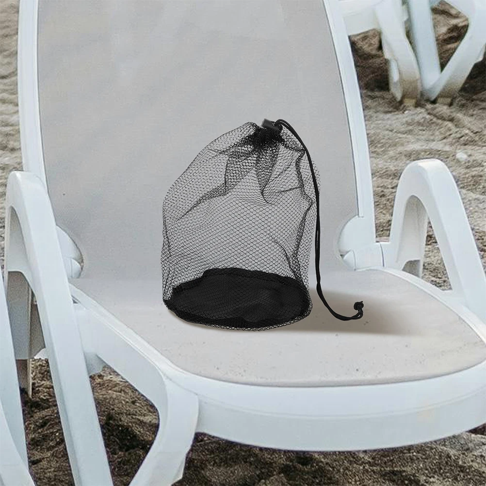 

2 Pcs Drawstring Laundry Bag Beach Mesh Equipment Storage Ball Net Bags Organizer Sports Zipper Cone Garage