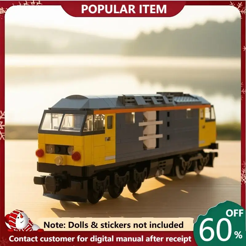 442PCS MOC Classic Diesel Train Locomotive Building Blocks Vintage Railway Engine Model DIY Assembly Bricks Small Collection Toy