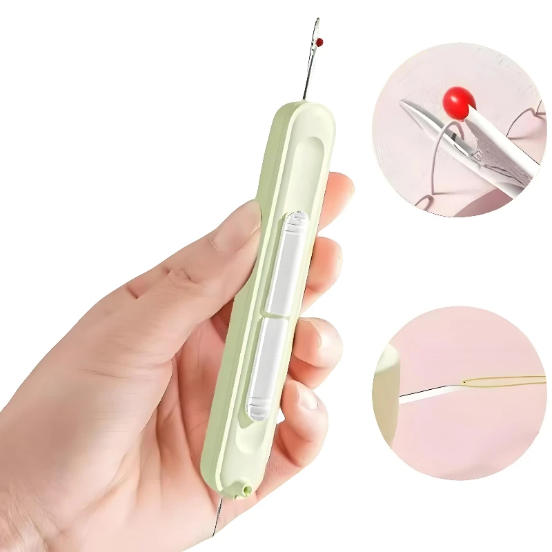 Enhebrador de agujas 2 en 1, herramientas de costura manual, enhebrador multifunción, inserción de puntadas, cambiador de agujas de coser, dispositivo de hilo, máquina de mano