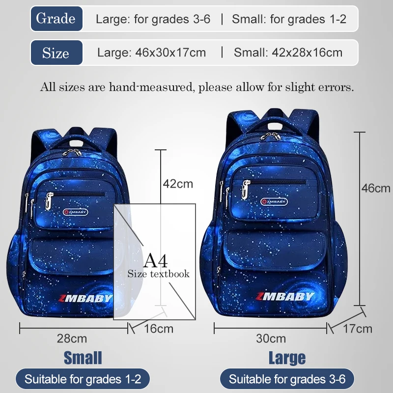 Back to School Adjustable Kids School Backpack for Boys Girls Lightweight Growth Design Waterproof Elementary Primary school Bag
