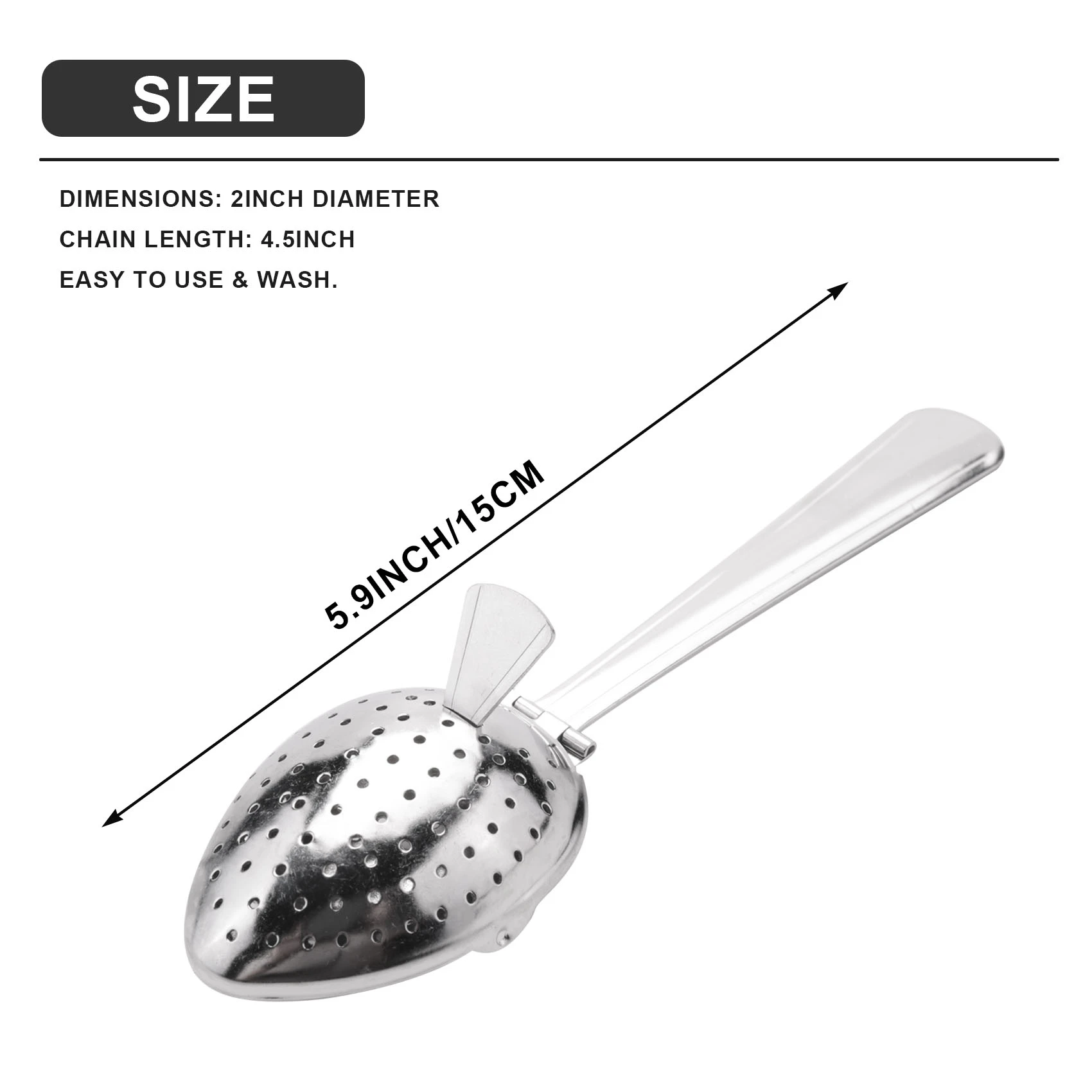 Stainless Steel Tea Infuser Strainer Spoon Loose Leaf Filter Herbs Spice NEW!