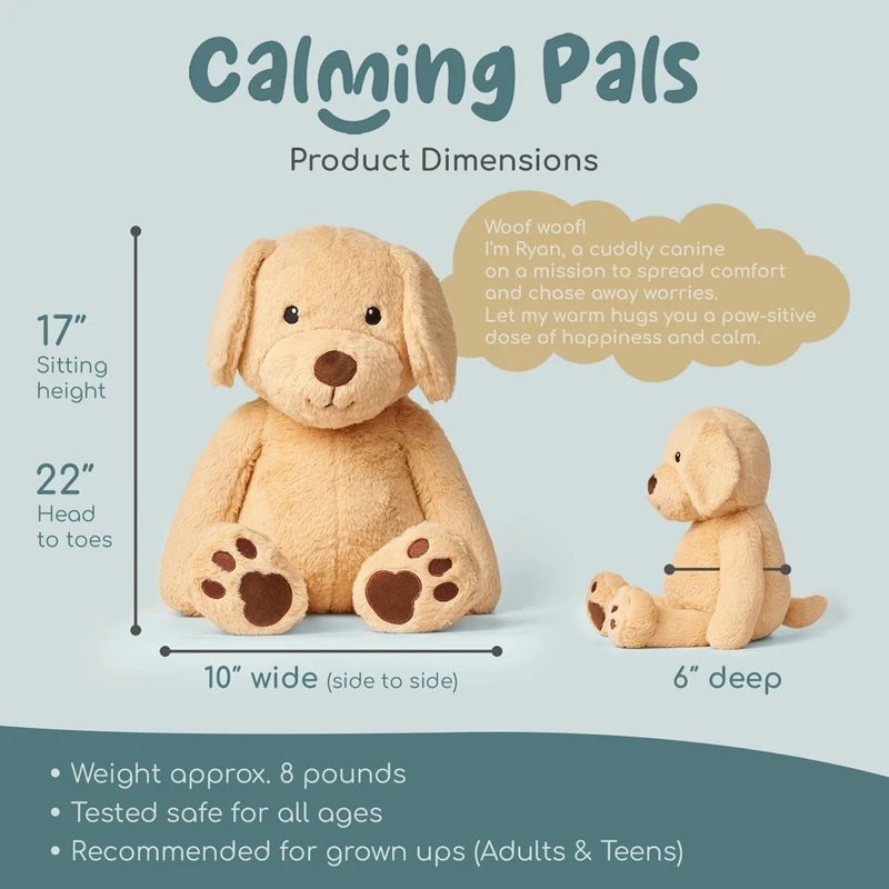 Cute Labrador Dog Plush Toy Simulation The Same Weight Golden Retriever Dog Assisted Sleep Doll Baby Soothing Toys Kid Toy