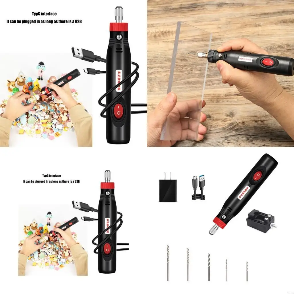 M7DA Efficiente trapano a batteria set USB ricaricabile per le attività piccoli buchi resina