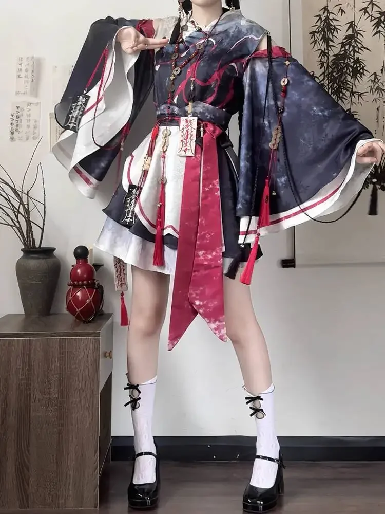 Little Zombie Dress ole Play Outfit for Women Halloween Cosplay Skirt Chinese Style Lolita Hanfu Improvement Fiesta Carnival
