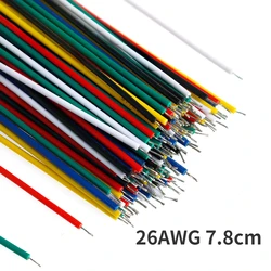 50pcs/lot 26AWG Breadboard Jumper Wire Cable Kit Tin-Plated PCB Solder Cable Flexible PVC Electronic Wire 7.8cm Fly Jumper Wire