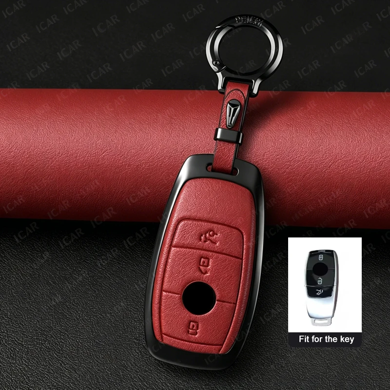 Zinklegierung 3-Tasten-Schlüsselgehäuse für Mercedes Benz A B C E G S Klasse CLA CLS GLA GLB GLC GLE GLS EQA EQB EQC Fernbedienung Autoschlüssel-Hülle – Detail 4