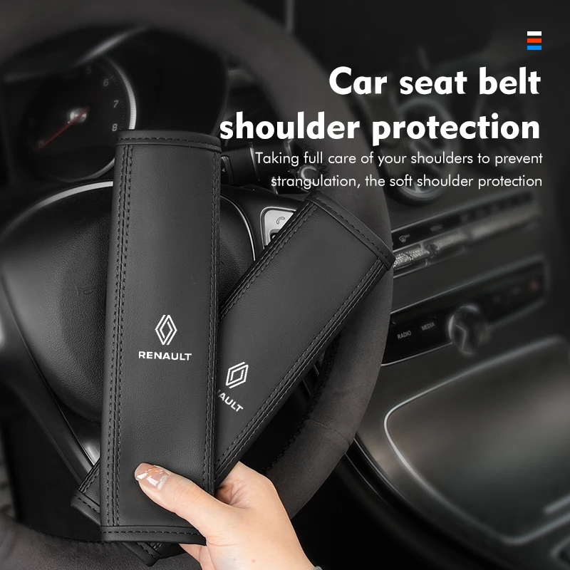 Car Seat Belt Shoulder Cover Protection Pad Auto Accessories For Renaul Captur Sparco Megane Sandero Grand Sill Guard