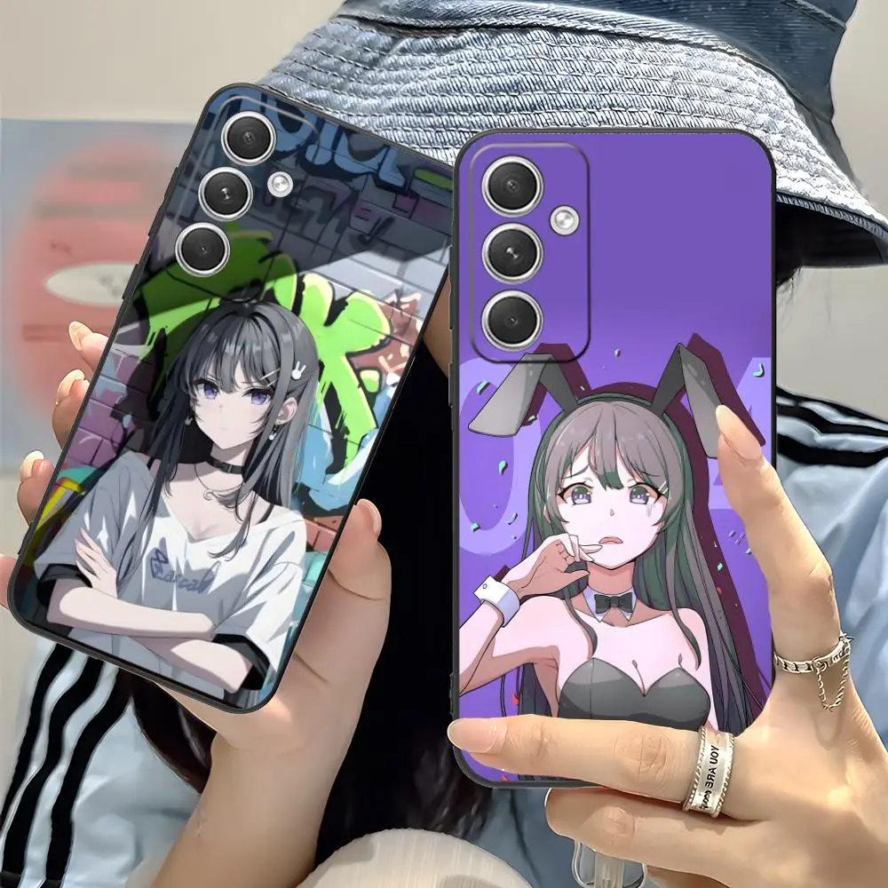 

Чехол для мобильного телефона Anime Mai Sakurajima для Samsung Galaxy S25 S24 S23 S22 S21 S20 Note20 Plus FE Ultra Color Protective Luxury