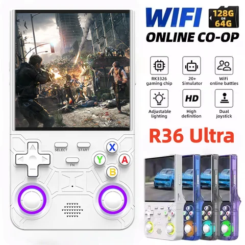 Портативная игровая консоль Retro R36 с 128 ГБ игр и IPS-экраном — детальный вид товара