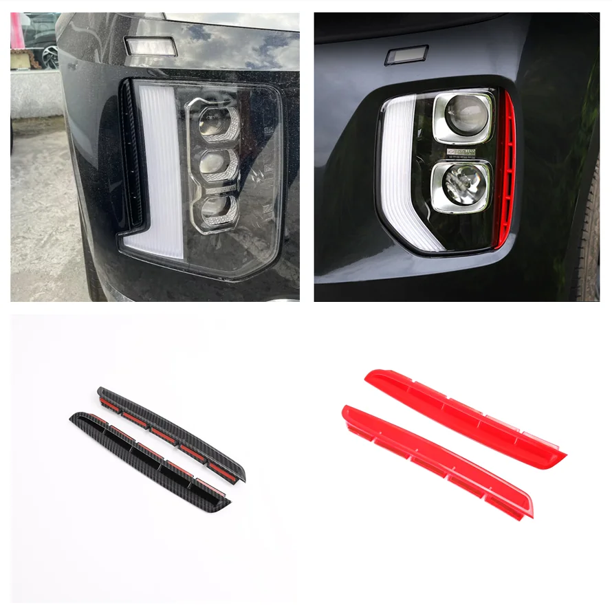 

For Hyundai Palisade 2020 2021 2022 2023 Accessories Fog Lights Lamps Eyelid Eyebrow Strip Cover Trim Car Styling