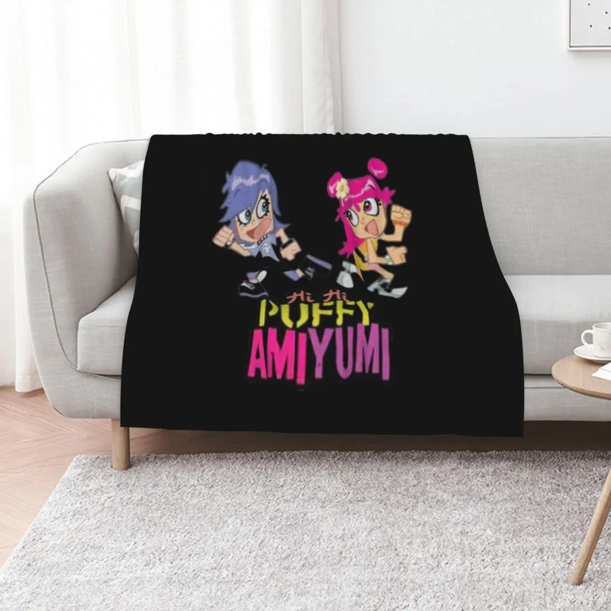 

Hi Hi Puffy AmiYumi - hi!hi! puffy amiyumi - AmiYumi Show! Drawstring Throw Blanket Flannels wednesday Large Blankets