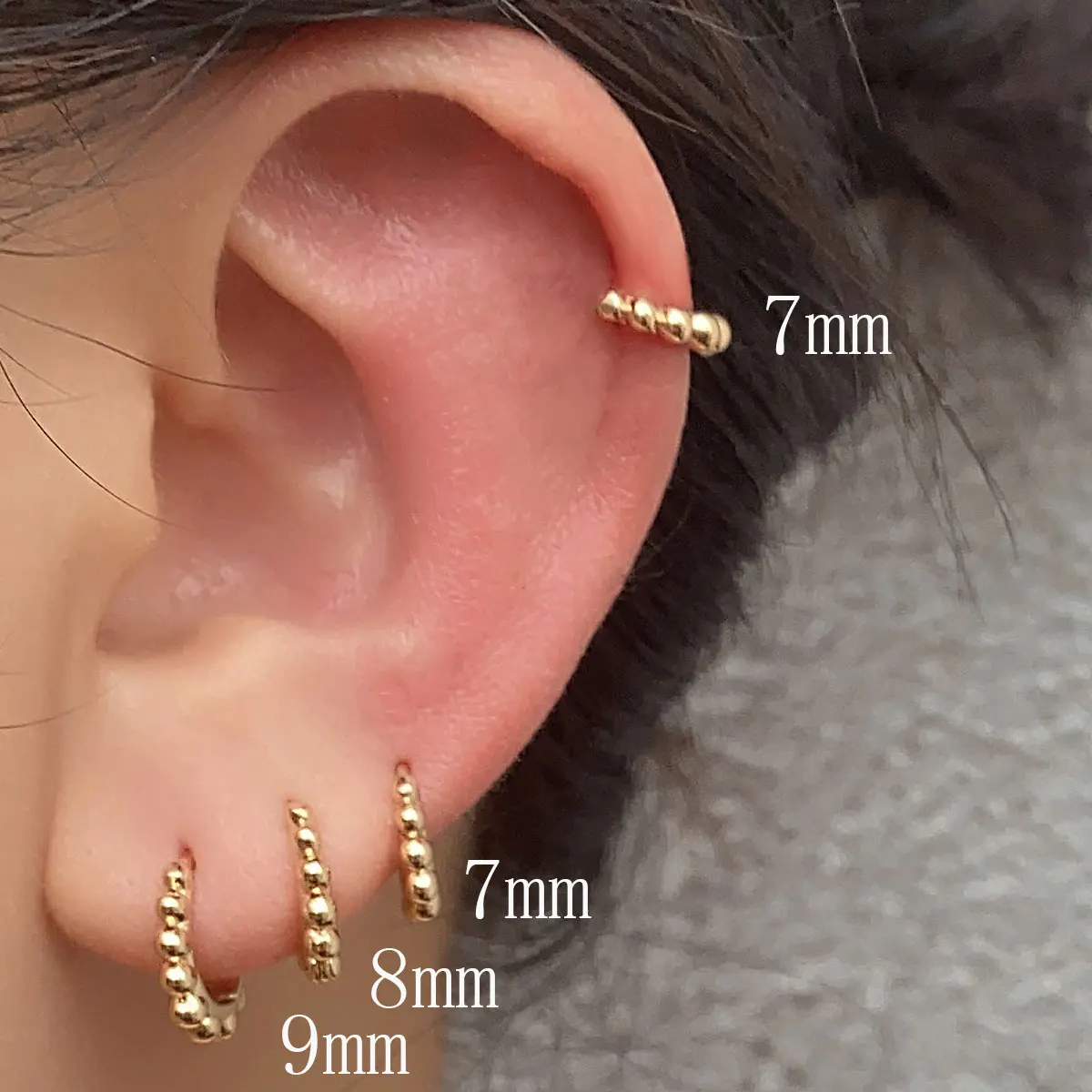 Chubby Bread Small Tiny Hoop Earrings For Women Punk Party Jewelry Trendy Gold/ Silver Color Metal Huggie Earrings Pendientes