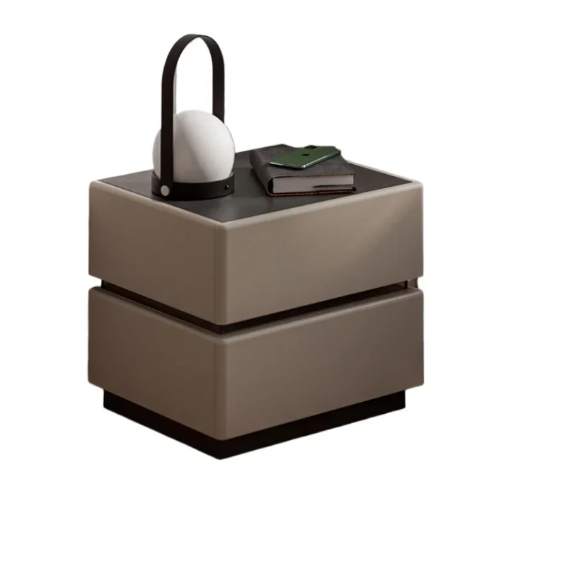 Internet celebrity simple modern bedside table light luxury multi-functional smart rock slab bedside table bedroom locker