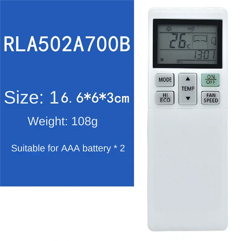 

AA84 RLA502A700B Remote Control For Mitsubishi Air Conditioner RLA502A700L RLA502A700S RLA502A700B Remote Control Replacement