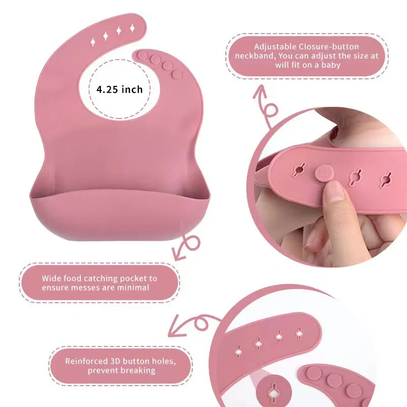 6 PCS Set de repas pour bébé Set de Silicone Set de formation de repas pour enfants Couverts