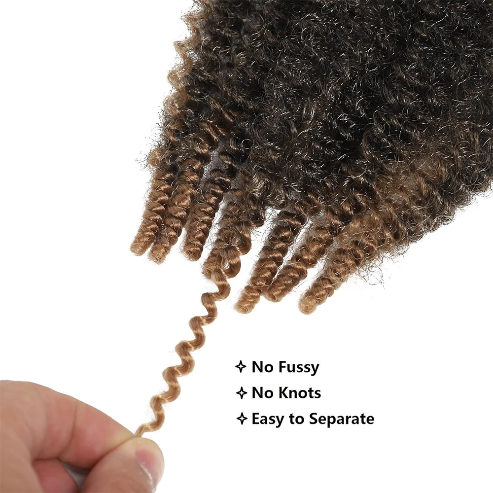 Afro Twist-haar Voorgescheiden veerkrachtig synthetisch wikkelhaar voor zachte locs Spring Twist Marley Twist-vlechthaar