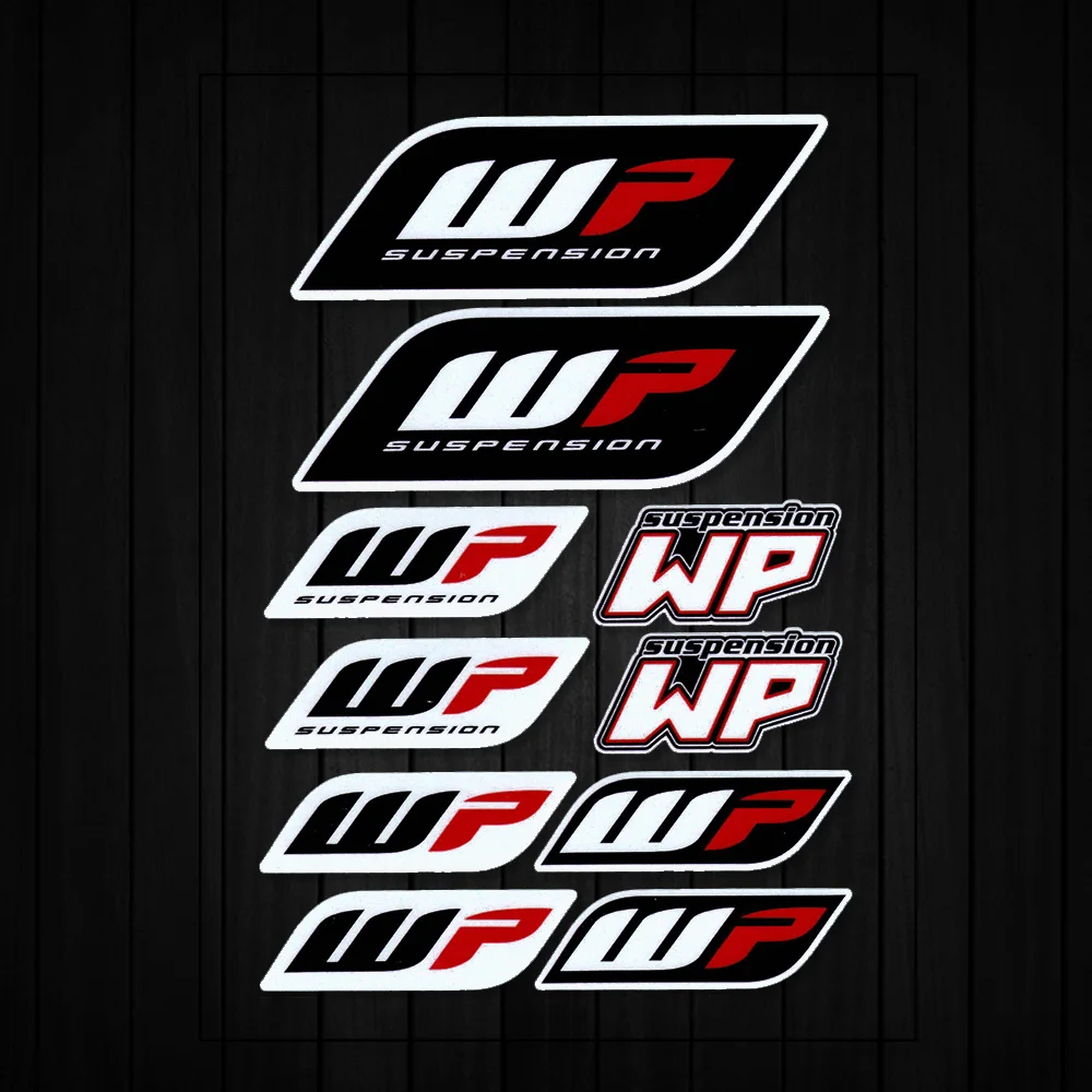 WP Aksesori Stiker Moto Dekorasi Modifikasi Suspensi Reflektif Fork Decal Tahan Air Motor SET Lengkap 18CM X 27CM