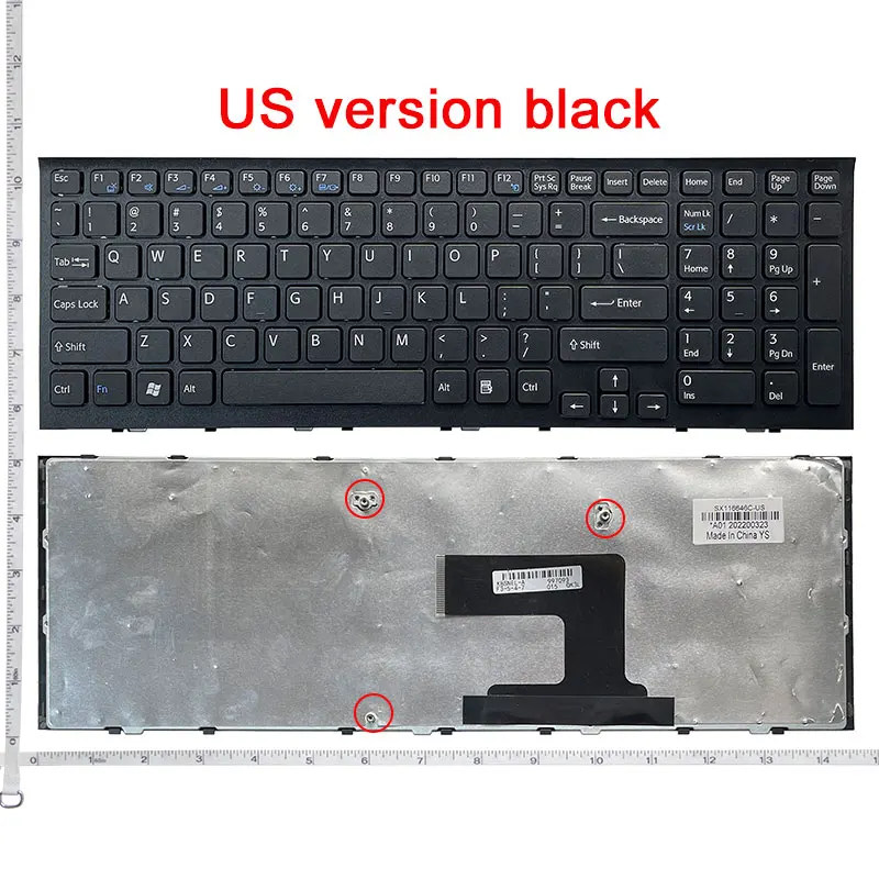 NEW US LAPTOP KEYBOARD FOR SONY VPC-EL PCG-71C11V PCG-71A11T PCG-71A12T PCG-71911M PCG-71C11M Three screws