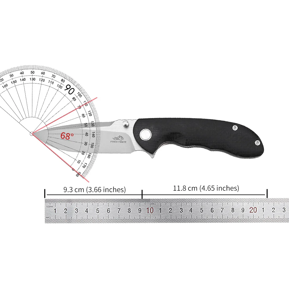 FREETIGER 14C28N Folding Knife Micarta Handle Camping Tool for Hiking Outdoor Hunting EDC Pocket Knives FT101 - view 6