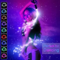 360° Swivel LED Fiber Optic Whip Super Bright Light Up Rave Toy EDM Pixel Flow Lace Dance Festival Party Disco  Dance Whips