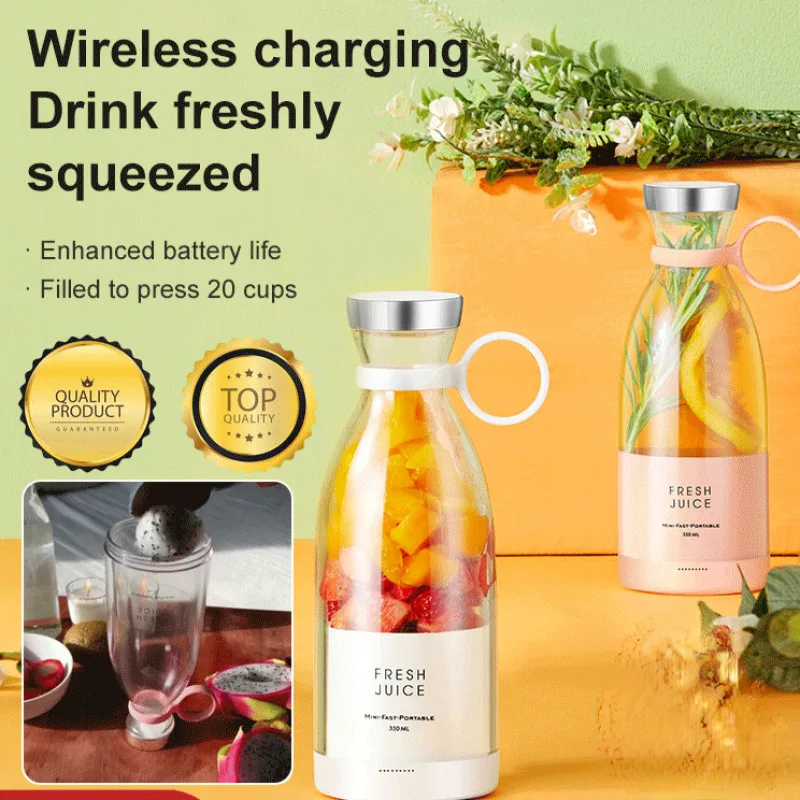 Electric Juicer Cup 6 Blades Home Portable Juice Cup Knife Head Juicer Portable Student Home Blender Milkshake USB Mini Machine