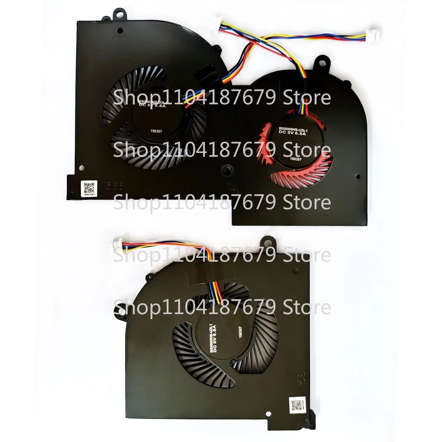 1pcs CPU Gpu Cooling Fan Pair for MSI GS65VR GS65 Laptop GS65VR Stealth P65 MS-16Q1