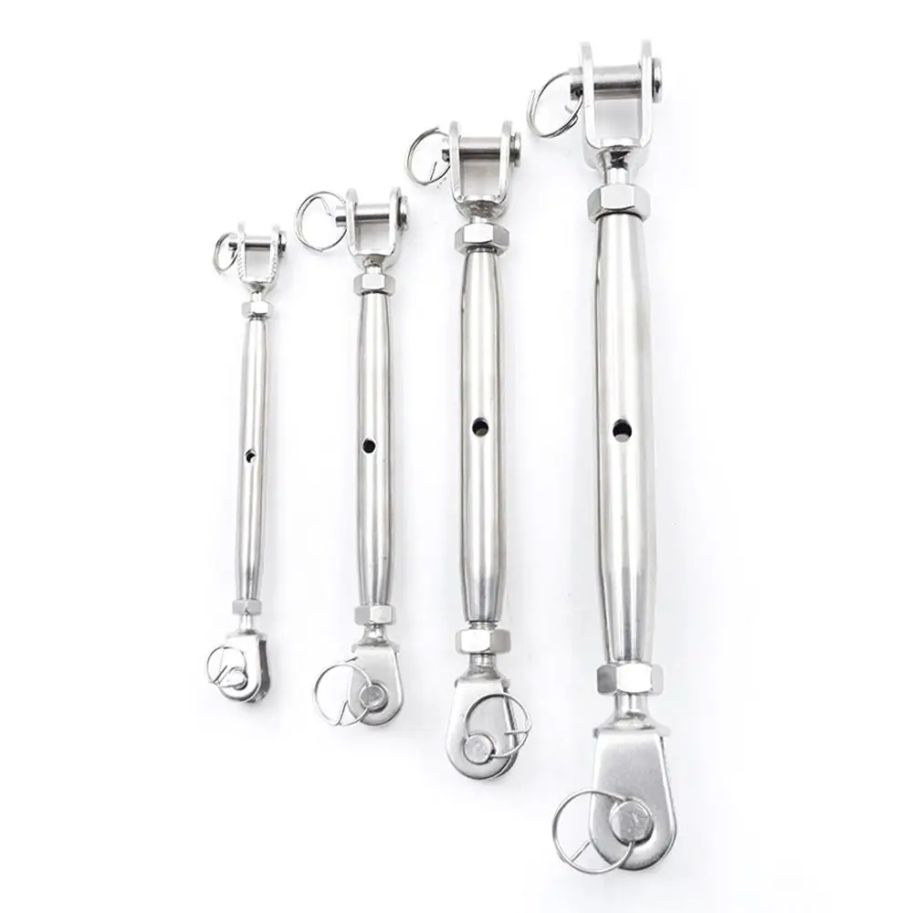 1PC Screw Closed Body Marine Rigging Length Adjuster Clamp 304 Stainless Steel Tensioner M5-M12 Hardware Jaw Turnbuckle Bolt