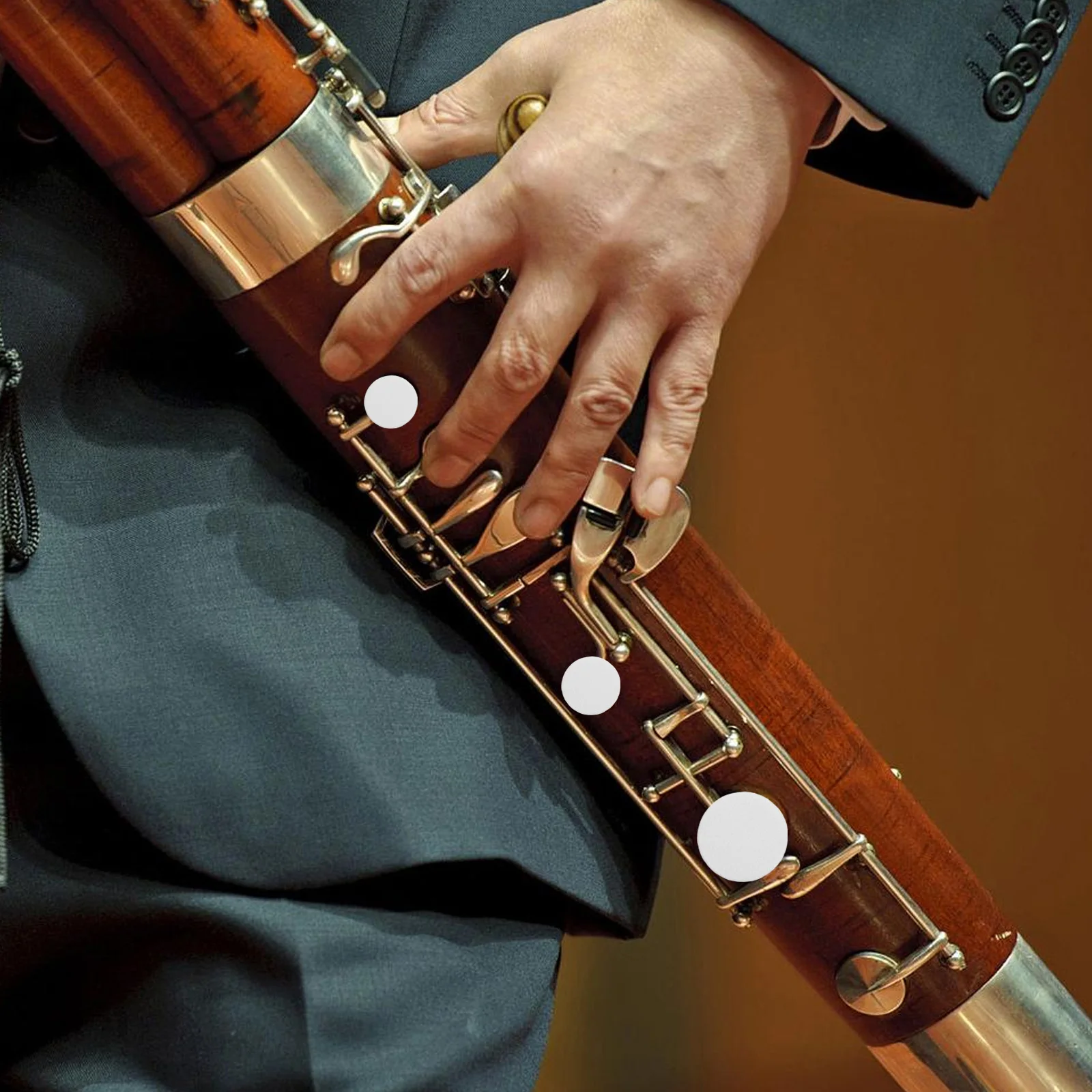 

24Pcs Bassoon Pads Excellent Material Long Time Use Simple Convenient Gift for Bassoon Enthusiasts Sound Hole Gaskets