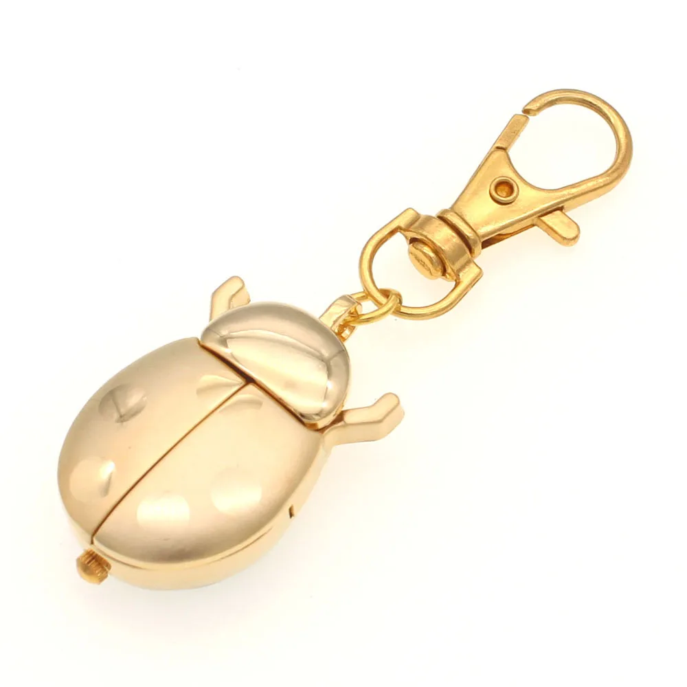 Bulk 10st gouden lieveheersbeestje kever ketting hanger met zak quartz horloge ketting bulk sieraden maken benodigdheden cadeau pary geschenken
