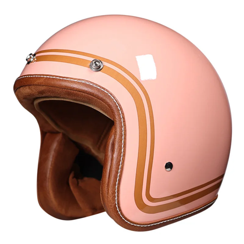 Retro Motorcycle Helmets Open Face Motorbike Helmet Vintage Jet Helmet Japanese Style for Men Women Moped Pilot DOT Approved