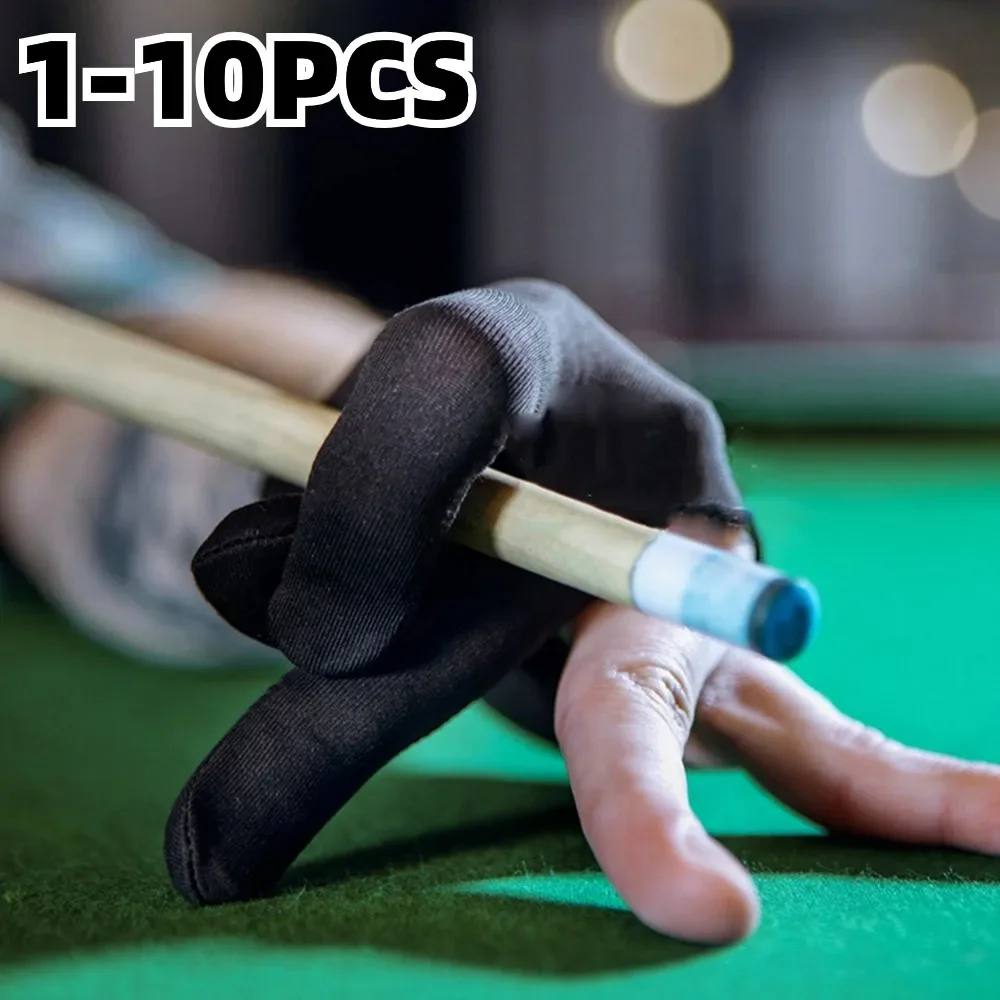 3-palcowe otwarte rękawice bilardowe z lycry Snooker Lewa/prawa ręka Uniwersalne rękawice bilardowe Akcesoria Biliardo Guanti Rękawiczki bez palców