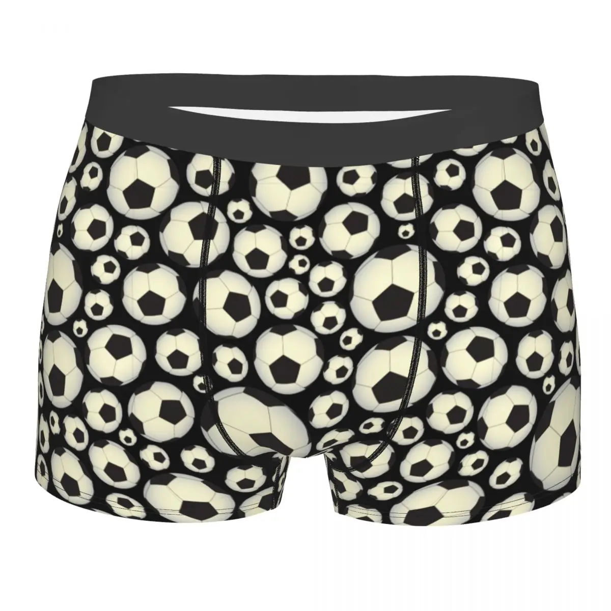 Custom Soccer Balls Lover Underwear para Homens, Padrão De Futebol, Imprimir Presente Dos Esportes, Cuecas Boxer, Shorts, Calcinhas, Cuecas Respiráveis